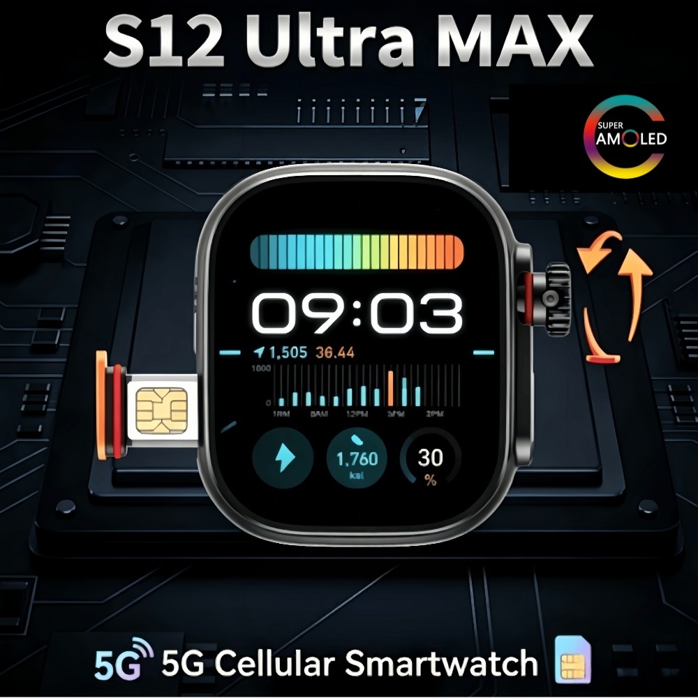 Wereldwijde versie S12 Ultra M - Fall Detection Watch recensie en prijs